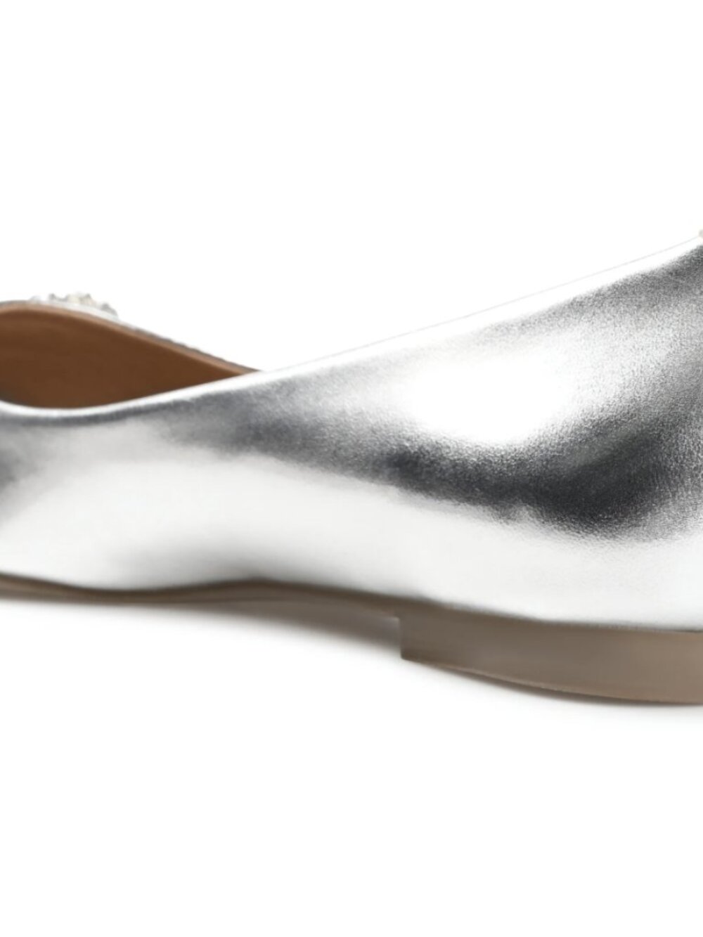 Journee Collection Women's Wide Width Renzo Flat Silver 6.5W NWOB - Picture 2 of 8